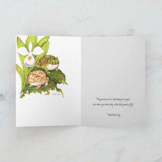 フルーツ華美を追いかける角のあるカエル カード (内部)