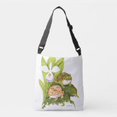 フルーツ華美を追いかける角のあるカエル クロスボディバッグ (正面)