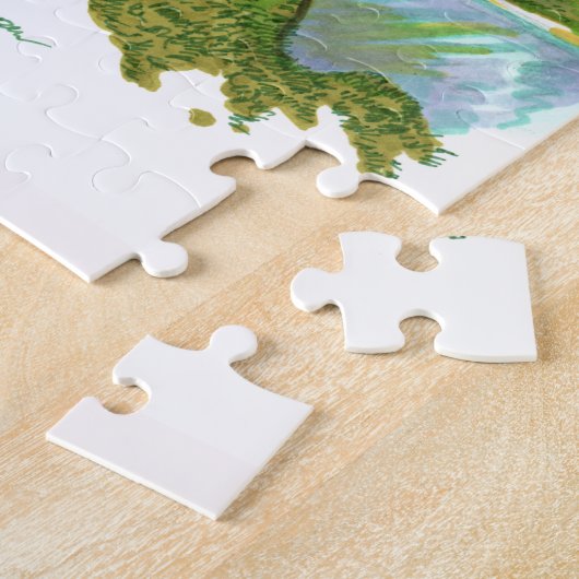 フルーツ華美アートを追う角のあるカエル ジグソーパズル (側面)