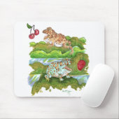 フルーツ華美アートを追う角のあるカエル マウスパッド (マウス)