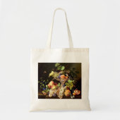 フルーツ葡萄グレープフルーツ食料品の買い物袋トート トートバッグ (正面)