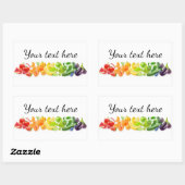 フルーツ虹 長方形シール (シート)