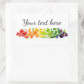 フルーツ虹 長方形シール (バッグ)