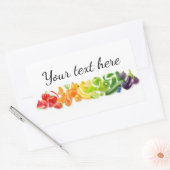 フルーツ虹 長方形シール (封筒)