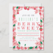 フルーツ誕生日パステルカラーズスウィートサマーパーティー 招待状 (正面)
