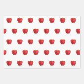 フルーツ赤と白品揃え ラッピングペーパーシート (正面2)