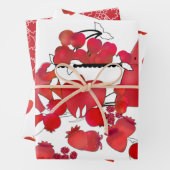 フルーツ赤と白品揃え ラッピングペーパーシート (インサイチュ)