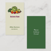 フルーツ野菜のロゴ 名刺 (正面/裏面)