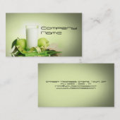 フルーツ野菜の健康な生命ベジタリアンの緑 名刺 (正面/裏面)