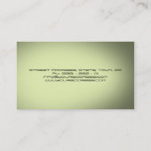 フルーツ野菜の健康な生命ベジタリアンの緑 名刺 (裏面)