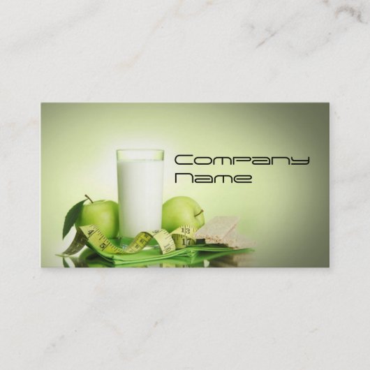 フルーツ野菜の健康な生命ベジタリアンの緑 名刺 (正面)