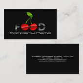 フルーツ野菜の栄養士の赤いさくらんぼの果実 名刺 (正面/裏面)