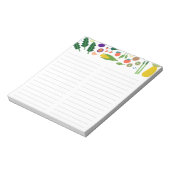 フルーツ野菜の食事の計画の食料品ショッピングリスト ノートパッド (回転)