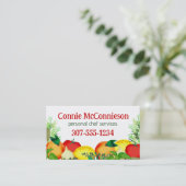 フルーツ野菜ハーブ健康シェフケータリング 名刺 (スタンド正面)