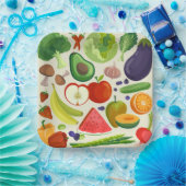 フルーツ野菜バースデーパーティーシャワー ペーパープレート (パーティー)