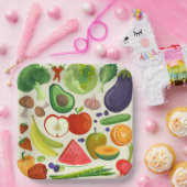 フルーツ野菜バースデーパーティーシャワー ペーパープレート (パーティー)