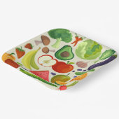 フルーツ野菜バースデーパーティーシャワー ペーパープレート (傾斜あり)