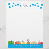 フルーツ野菜パーソナライズされたレシピレターヘッド (正面/裏面)