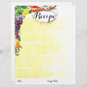 フルーツ野菜混合食品レシピレターヘッド (正面/裏面)