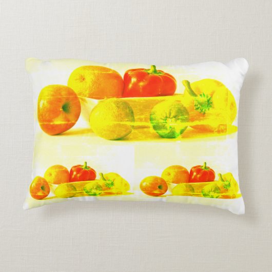 「フルーツ野菜」かわいい写真。買今 アクセントクッション (裏面)