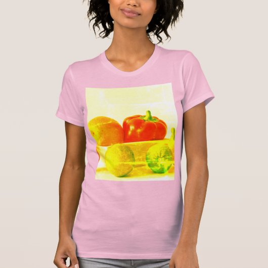 「フルーツ野菜」かわいい写真。買今 Tシャツ (正面)