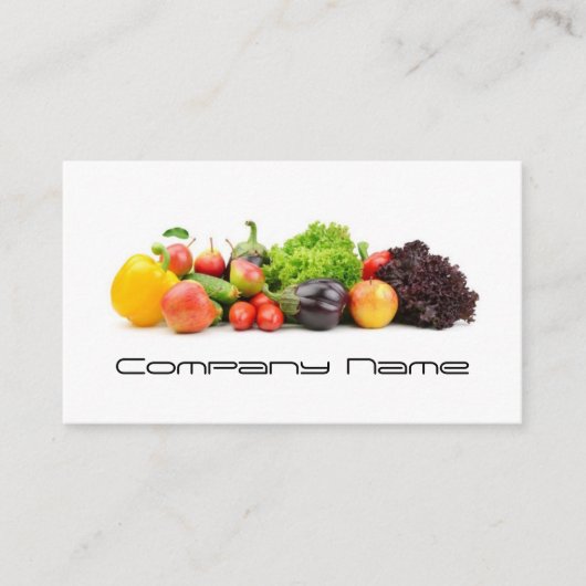フルーツ野菜/健康な生命/菜食主義カード 名刺 (正面)