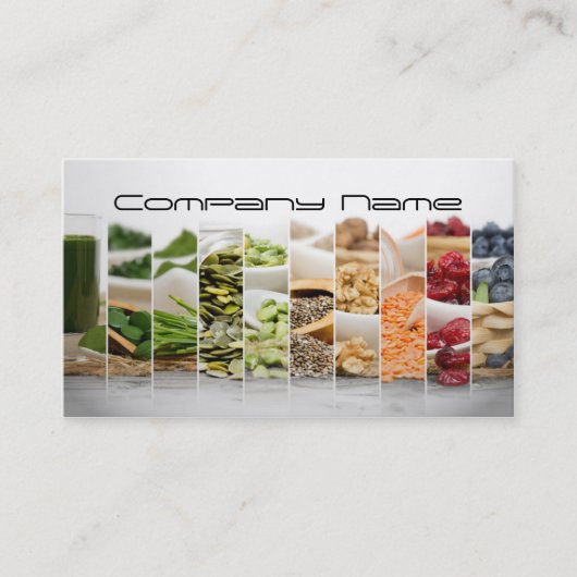 フルーツ野菜/健康な生命/菜食主義カード 名刺 (正面)