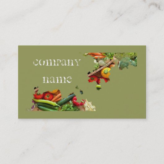 フルーツ野菜/健康な生命/菜食主義カード 名刺 (正面)