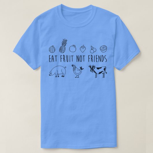 フルーツ食べノフレンズベジタリアンおもしろいビーガンT Shi Tシャツ (デザイン正面)