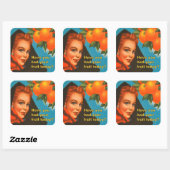 フルーツ食べヴィンテージデザイン スクエアシール (シート)