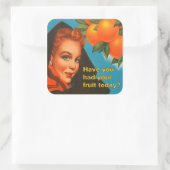 フルーツ食べヴィンテージデザイン スクエアシール (バッグ)