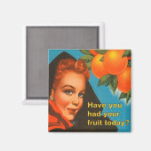 フルーツ食べヴィンテージデザイン マグネット (正面/裏面)