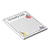 フルーツ食料品店リスト ノートパッド (アングル)