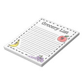 フルーツ食料品店リスト ノートパッド (回転)