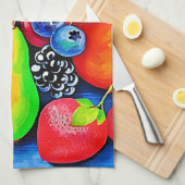 フルーツ鮮やかの静物生活 キッチンタオル (四つ折り)
