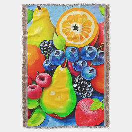 フルーツ鮮やかの静物生活 スローブランケット