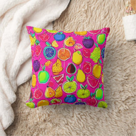 フルーツ鮮やか融合パターン クッション