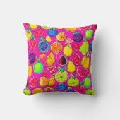 フルーツ鮮やか融合パターン クッション (正面)