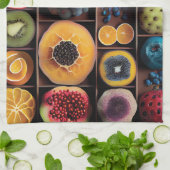 フルーツ鮮やか表示 キッチンタオル (折り畳み)