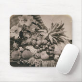 フルーツ1860年が付いている静物画(セピア色の写真) マウスパッド (マウス)