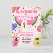 フルーツ1st誕生日ガールスウィートワンタッティフロッティ 招待状 (スタンド正面)
