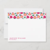 フルーツ おしゃれ かわいい 現代的な グリーティングカード ノートカード (正面)