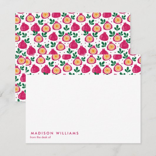 フルーツ おしゃれ かわいい 現代的な グリーティングカード ノートカード (正面/裏面)