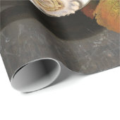 フルーツ、カキ、ワインと一緒に生絵画きる ラッピングペーパー (ロールコーナー)