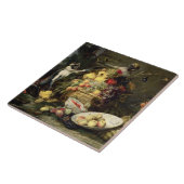 フルーツ(キャンバスの油)を盗んでいる3匹の猿 タイル (側面)