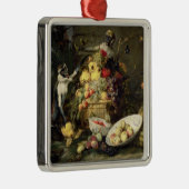 フルーツ(キャンバスの油)を盗んでいる3匹の猿 メタルオーナメント (右)