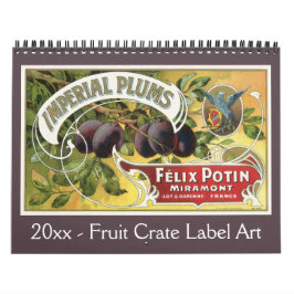 フルーツ・クレート・ラベル・アート カレンダー