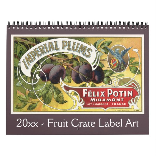 フルーツ・クレート・ラベル・アート カレンダー (カバー)