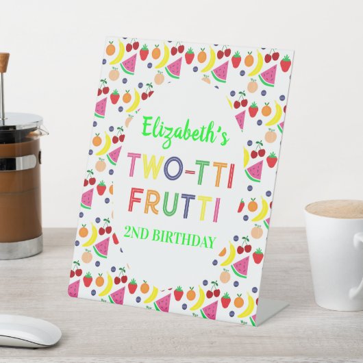 フルーツ・トゥッティ・フルッティ 2歳の誕生日 台座サイン (インサイチュ)
