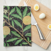 フルーツ・パターン・ウィリアム・モリス キッチンタオル (四つ折り)